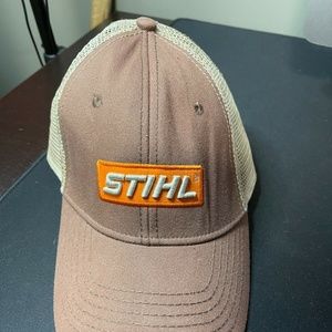 Vintage STIHL Mesh Patch Trucker Hat Hook and Loop Strap